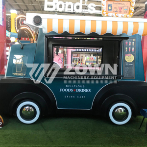Electric Luxury Fashionable Customizable Double Sink Food Truck Mobile Cafe Dessert Food Cart Coffee Snacks Hotdog Events - Product Image 5
