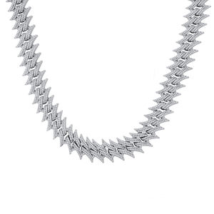 Pulseras Europeas Más Vendidas de 14mm, Collares de Cobre con Diamantes Completos Estilo Hip-Hop, Joyería Masculina al por Mayor, Símbolo Urbano - Product Image 6