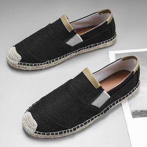 Alpargatas de lino informales sin cordones para hombre de moda de verano al por mayor <span class=keywords><strong>sandalias</strong></span> de <span class=keywords><strong>pescador</strong></span> de lona ligeras y transpirables planas primavera invierno - Product Image 5
