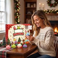 Boîte mystère de compte à rebours de Noël transfrontalière, Jouet de Noël DIY, Boîte mystère de jouets compressibles en forme de nouilles, Calendrier à déchirer à la main, Perforateur