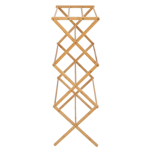 High Quality TiFoldable Eco-Friendly Bamboo <b>Laundry</b> Drying Rack for Bathroom Indoor Outdoor Use - Product Image 2