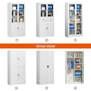 Archivador Metálico con Puertas de Vidrio, Estructura Desmontable, para Escuela, Hogar, Oficina, Hospital - Product Image 6