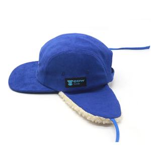 หมวกแบบมีที่ปิดหู5แผงผ้าลูกฟูกหมวกสแน็ปแบ็กสำหรับฤดูหนาวอบอุ่นปักโลโก้ได้ตามต้องการ - Product Image 5