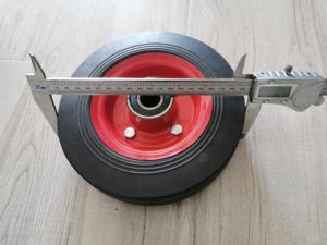 Llanta de metal 8x2 10x2, rueda de goma maciza de 8 pulgadas y 10 pulgadas para Carro de mano, carro de lavadora eléctrica - Product Image 5