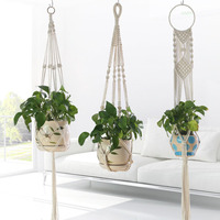 Anneau de dentition en coton naturel pour macramé, Kit de cintre pour plantes, DIY, 50 pièces