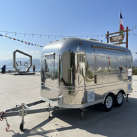 Camion de vente de café et de glaces, café mobile, snack-bar, stand de jus, chariot de restauration mobile, remorque alimentaire mobile