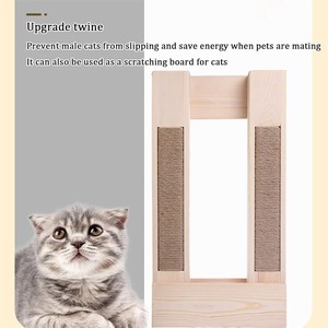 Solid Wood <b>Cat</b> <b>Scratching</b> <b>Post</b> With Hemp Rope Mat 1 Level Durable <b>Cat</b> Tree <b>For</b> Pet <b>Cat</b> Toys And Shelf - Product Image 2