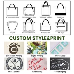 Sac de courses en toile personnalisé avec logo, grande capacité, écologique, à cordon de serrage, pour le shopping - Product Image 5