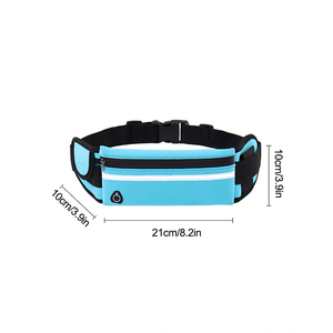 กระเป๋าคาดเอวไนลอนกันน้ําฟิตเนส Fanny Pack เข็มขัดวิ่งยืดหยุ่นกีฬากระเป๋าคาดเอวพร้อมที่ใส่ขวด