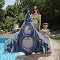 Nouveau flotteur gonflable en PVC pour parents et enfants avec pistolet à eau, bouée anti-retournement pour enfants, jouet aquatique d'été pour 1 ou 2 personnes