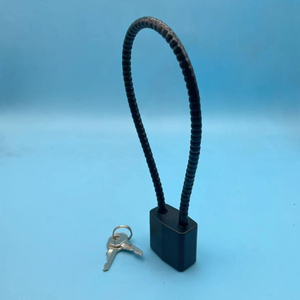 11インチブラックガンロック安全長いシャックル鋼ケーブルロック - Product Image 5