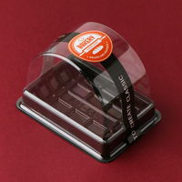 Boîte d'emballage alimentaire transparente jetable en PET/RPET écologique de la marque Dashan pour les tranches de gâteau congelées et les gâteaux roulés