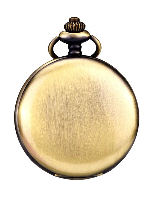 BoShiYa Cheap Smooth Vintage Big Smooth Bronze Dial Singapore Movement Quartz Custom Made Pocket Watch with Box