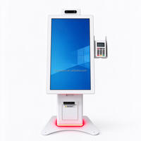 Kiosque en libre-service à écran tactile capacitif de 21,5/23,8 pouces, système de paiement pour parking intérieur, machine de commande automatique pour restaurant avec SDK