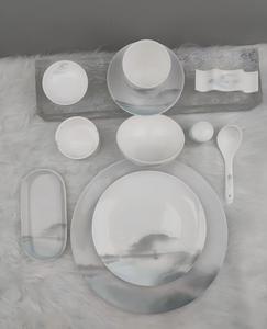 Service de table en porcelaine fine 45% multi-séries, motifs décoratifs variés, bord doré, pour hôtels, mariages et restaurants - Product Image 2