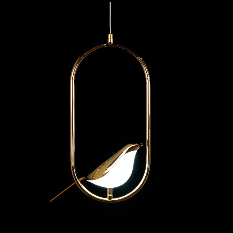 Bird-Shaped Aluminum Alloy Ceiling Lamp for Wedding Lights Hotel and Restaurant Decoration