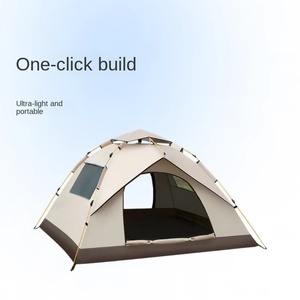 <strong>Camping</strong> Outdoor Automatic Travel Tent Lightweight Folding Sun Protection Oxford Four-season Two Doors Windows 2-4 Person - Product Image 2
