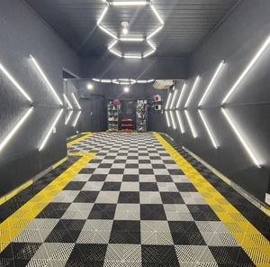 Sistema di Illuminazione a LED <span class=keywords><strong>Esagonale</strong></span> Impermeabile IP66 Dimmerabile per Garage, Luce a Nido d'Ape da Soffitto 6500K Luce Diurna 672W per Detailing Auto - Product Image 1