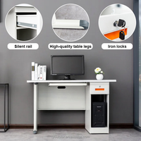 Bureau d'ordinateur en métal multifonction de haute qualité pour le bureau ou la chambre à coucher Mobilier de bureau élégant