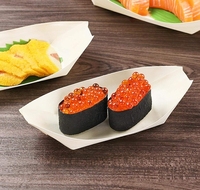 Bateau en bois de sushi géant biodégradable le plus vendu conteneur alimentaire jetable naturel pour servir des fêtes de sushi couverts en bois