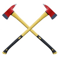 Hache de pompier en fonte de qualité professionnelle, de qualité industrielle, avec manche en bois, garantie de 3 ans, portable, facile à utiliser pour la lutte contre les incendies