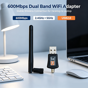 IFA01 Adaptador USB Wi-Fi de Doble Banda 600mbps 2.4/5.8ghz, Mini Adaptador Inalámbrico para Redes - Product Image 4