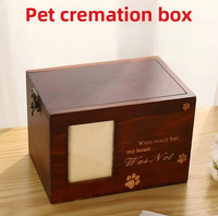 Urnes funéraires pour animaux de compagnie en bois massif avec cadre photo - Urnes funéraires personnalisées pour chiens et chats