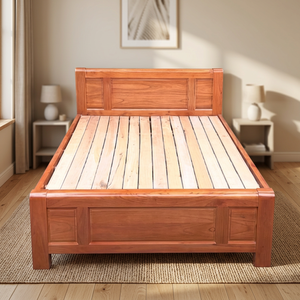 Base de Cama King-Size de Madera Maciza de Caoba de 1.2m, Diseño Tradicional Moderno, para Uso en Hogar u Hotel, con Espacio de Almacenamiento, Capacidad de Carga de 450kg-650kg - Product Image 3