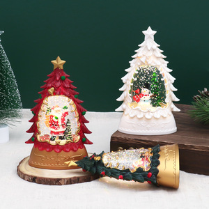 Lanterne de Cabine Téléphonique Lumineuse Rouge de Noël <span class=keywords><strong>Vintage</strong></span> Bonhomme de Neige Figurine de Père Noël Décoration de Cabine Téléphonique pour la Saison des Vacances - Product Image 1