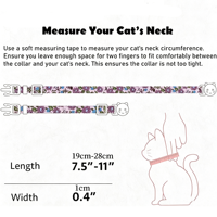 Collier de sécurité NIBAO pour chat avec pendentif marguerite, boucle de déverrouillage rapide, collier floral mignon avec clochette pour chats et petits chiens