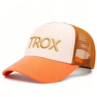 Gorra de 5 Paneles Personalizada con Malla Transpirable en Color de Contraste, Bordado en Relieve, ODM, Ajustable, para Viajes y Pesca