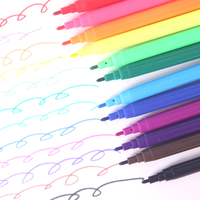 Stylo marqueur de dessin d'art personnalisé de haute qualité fournitures de papeterie scolaire 6/12/18/24 couleurs feutre pointe aquarelle pinceau stylos pour enfants