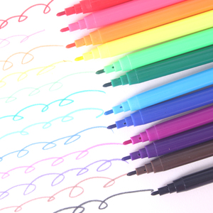 Custom di alta qualità arte disegno pennarello scuola forniture cancelleria 6/12/18/24 colori punta acquerello penne penne per bambini - Product Image 4