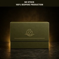 Boîte cadeau pour biscuits vert olive mat, boîte rigide en deux parties, logo en feuille d'or, emballage de luxe personnalisé pour boulangerie