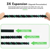 Tuyau d'arrosage robuste de 50ft 100ft avec buse de pulvérisation en laiton rétractable en latex tuyau d'eau long extensible haute pression