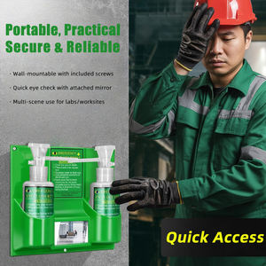 Station de lavage oculaire d'urgence murale portable DIY avec bouteilles ABS écologiques de 500 ml, design léger et compact - Product Image 6