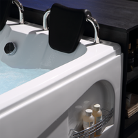 Baignoire à remous économique pour 2 personnes, éclairage coloré, vidange à molette, idéale pour les projets de villas et d'appartements