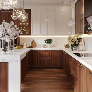Mobile da <span class=keywords><strong>cucina</strong></span> moderno personalizzato in legno massello MDF intera casa <span class=keywords><strong>cucina</strong></span> completa per uso appartamento fabbricati armadi personalizzati - Product Image 5