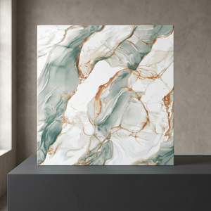 กระเบื้องปูพื้นพอร์ซเลนลายหินอ่อนออนิกซ์ ขนาด 60x60 ซม. ผิวมันเงา สำหรับปูพื้นห้องนอน - Product Image 5