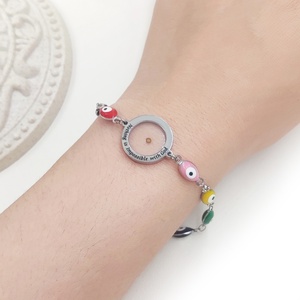 Goteo de aceite Pulsera de ojo del diablo La fe puede mover montañas Semilla de mostaza Pulsera de creencia religiosa - Product Image 5