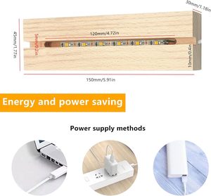 ฐานโคมไฟไม้ RGB LED ดีไซน์โพสต์โมเดิร์นสำหรับใช้ในบ้าน ผลิตจากโรงงานโดยตรง - Product Image 2