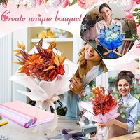 240 feuilles de papier d'emballage de fleurs pour bricolage 22.8x22.8 pouces emballage cadeau bouquet floral en plusieurs couleurs pour fleuriste artistes