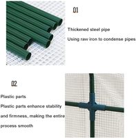 Serre en maille enduite de PVC durable pour jardin extérieur-Kit d'abri portable pour plantes pour légumes, fleurs et plantes facile à installer