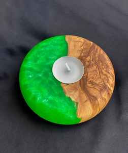 เชิงเทียนเรซิ่นและไม้ทำมือ งานฝีมือประณีตด้วยไม้เนื้อแข็งและเรซิ่น ดีไซน์โดดเด่น ทนทาน และสง่างาม - Product Image 5