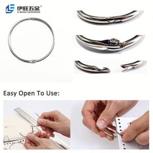 YIWANG 1.2 Inch Antique Bronze Loose Leaf Binder Rings Book Rings for Flash Cards - Product Image 4