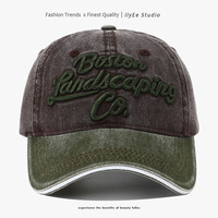 Topi Baseball 6 Panel Denim Vintage Berkualitas Tinggi Unisex Trendy Lintas Negara 100% Katun Bordir Alfanumerik Gaya Antik