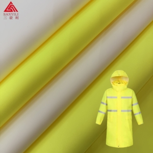 150D huỳnh quang Oxford vải 100% polyester PU sữa lớp phủ EN343-2 có thể giặt thoáng khí 3000/10000 <span class=keywords><strong>Hi</strong></span> <span class=keywords><strong>vis</strong></span> cho khả năng chịu nước - Product Image 1