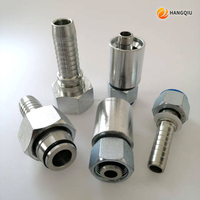 Raccords hydrauliques HANGQIU 3/4" à déconnexion rapide, à face plate, en acier inoxydable/acier au carbone, à sertir