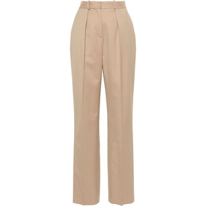 <span class=keywords><strong>Pantaloni</strong></span> da Donna su Misura <span class=keywords><strong>Beige</strong></span> a Vita Alta <span class=keywords><strong>con</strong></span> Pieghe e Gamba Larga, <span class=keywords><strong>Pantaloni</strong></span> Formali da Ufficio su Misura <span class=keywords><strong>con</strong></span> Tasche Posteriori - Product Image 1