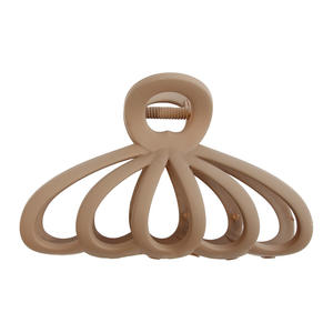 Pinza de Pelo Simple Mate en Forma de Abanico, Pinza de Plástico Hueca Tipo Tiburón para Mujer, Accesorios para el Cabello con Agarre Antideslizante - Product Image 4